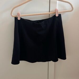 Black Mini Skirt with shorts underneath